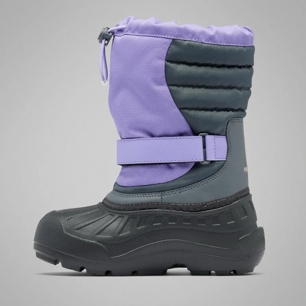 NWT Columbia Youth Powderbug Snowlite Waterproof SnowBoot Purple/Graphite